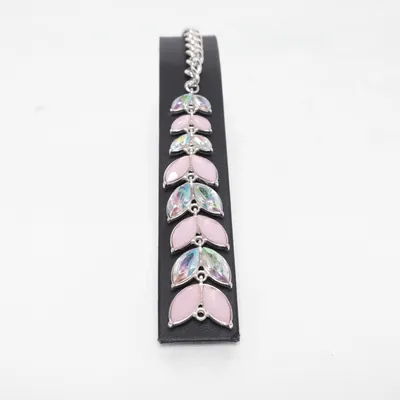 Ketting (Zilver, Roze, Meerkleurig) Onbekend materiaal