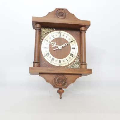 Wanduhr (Braun, Gold)