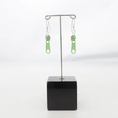 Earrings (Green) Unknown metal