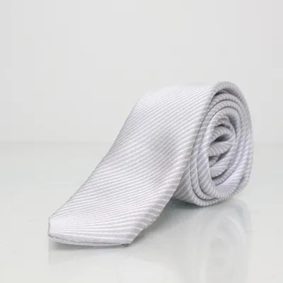 Tie (White, Gray) from Smog Polyester
