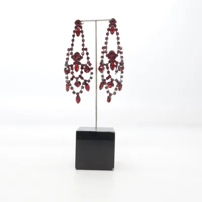 Boucles d'oreilles (Rouge) Métal inconnu