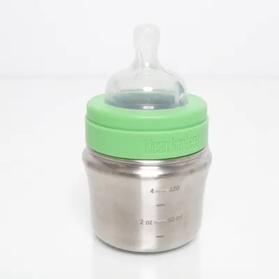 Nappflaska (Grön, Silverfärgad, Transparent) från Klean Kanteen