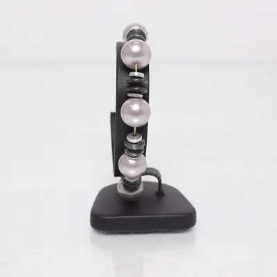 Armband (Svart, Rosa, Silverfärgad) Okänd metall