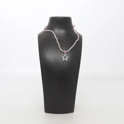 Halsband (Rosa, Transparent) Okänd metall