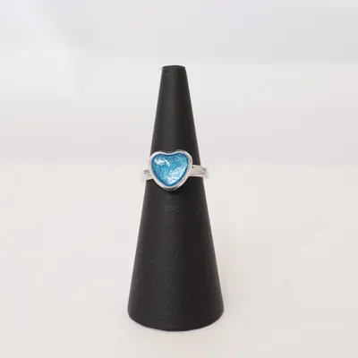 Ring (Blå, Silverfärgad) Okänd metall