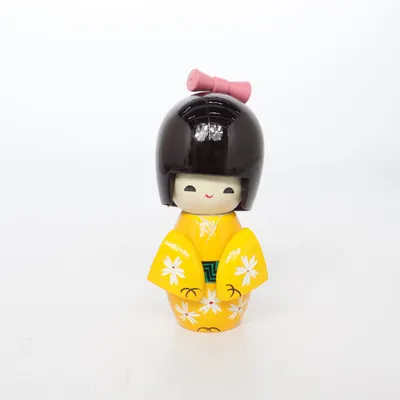Kokeshi (Yellow, Black, Pink)