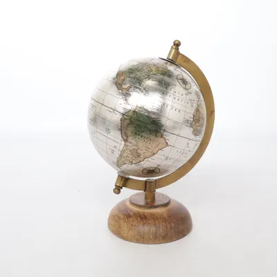 Jordglob (Brun, Silverfärgad)