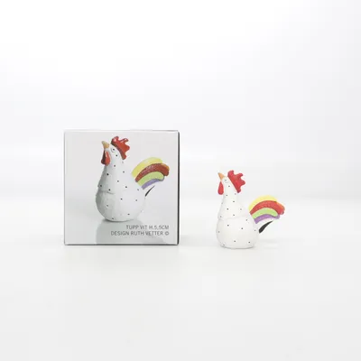 Figurine en porcelaine (Rooster White) de Design Ruth Vetter