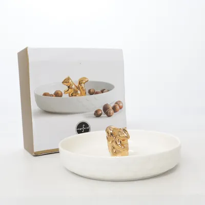 Serveringsskål (Vit, Guldfärgad) från Sagaform