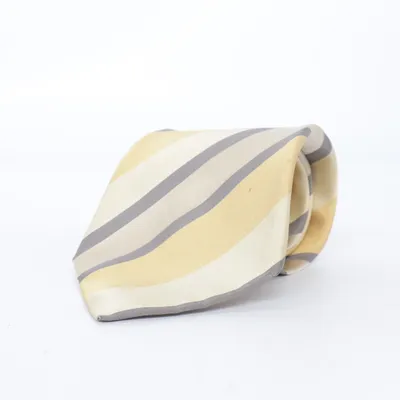 Tie (Yellow, Gray, White) from Hemley Silk
