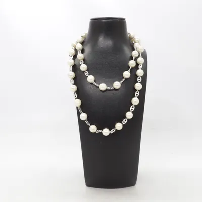 Necklace (White, Silver) from Snö of Sweden Unknown metal