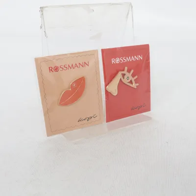 Pin (Röd, Beige) från Rossmann Okänd metall