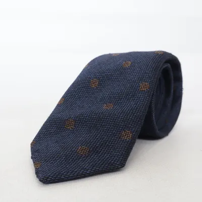 Krawatte (Blau, Braun) von Amanda Christensen Baumwolle, Seide, Wolle