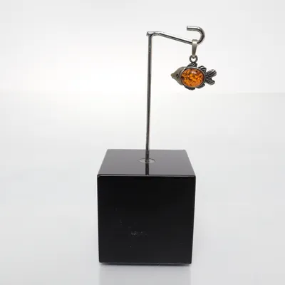 Pendant (Brown, Silver) from Fisk Unknown metal