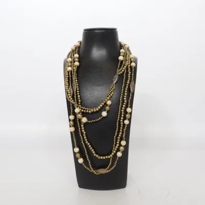 Collier (Or, Blanc) Métal inconnu