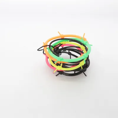 Armband (Punk, Stacheldraht, neon, Gothik) Plast