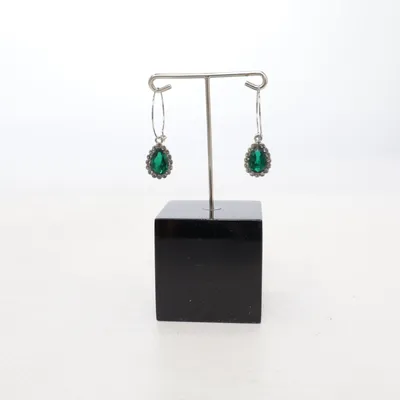 Boucles d'oreilles (Vert, Argent) de Bijoux Métal inconnu