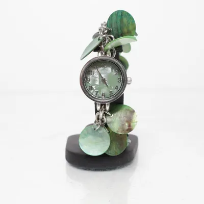 Armbandsur (Silverfärgad, Grön)