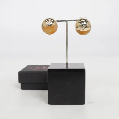 Oorbellen (Goud, Beige) van Ioaku Onbekend materiaal