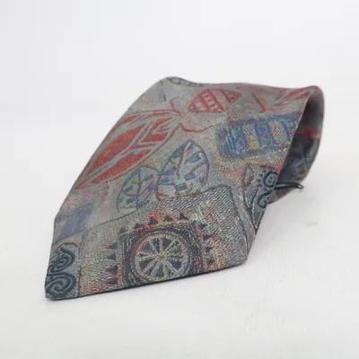 Tie (Gray, Multicolored) from Fashion Line Polyester