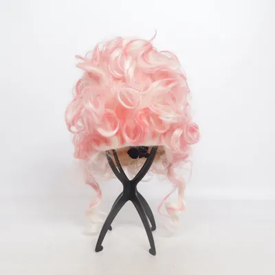 Perücke (Pink, Weiß, Mehrfarbig)