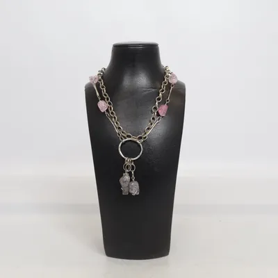 Collier (Argent, Rose, Multicolore) de MOA Métal inconnu