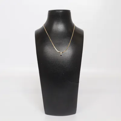Necklace (Gold, Black) Unknown metal
