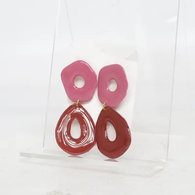 Örhängen (Röd, Rosa) från Handmade Okänd metall