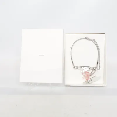 Necklace (Silver, Pink) from H&M Studio Unknown metal