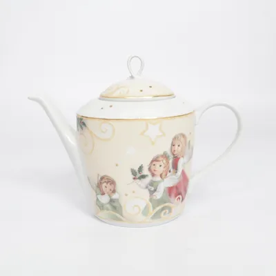 Teapot (White, Multicolored) from Goebel