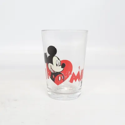 Dricksglas (Transparent, Svart, Röd) från Disney Mickey Mouse