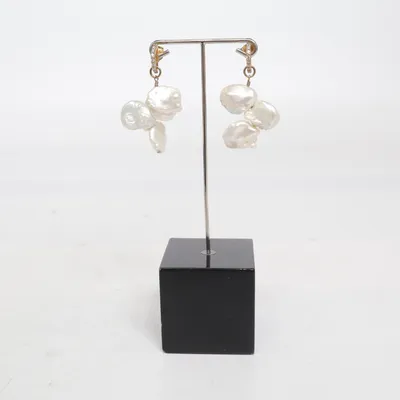 Örhängen (Vit, Guldfärgad) från Safira Silver