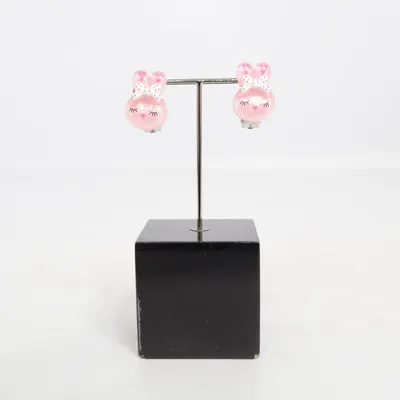 Oorbellen (Roze, Wit) Onbekend materiaal