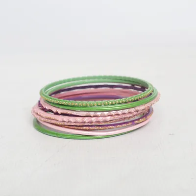 Bracelet (Green, Pink, Purple) Unknown metal