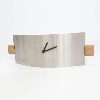 Wandklok (Zilver, Bruin) van Quartz  