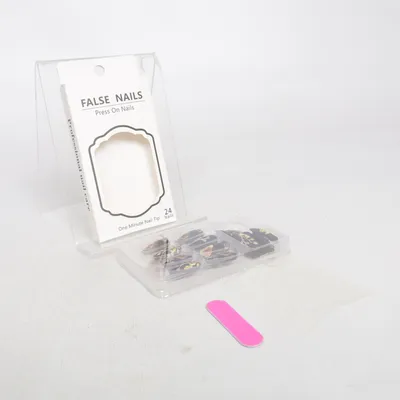 Press on nails (Black, Multicolored)