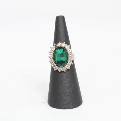 Ring (Groen, Zilver) Onbekend materiaal