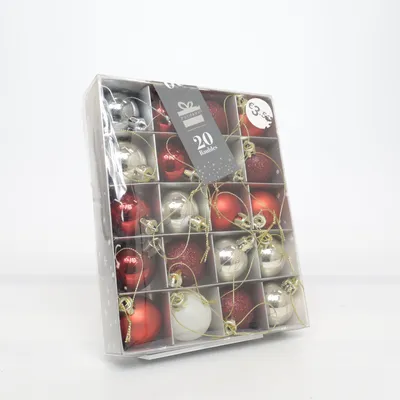 Julgranspynt (Röd, Silverfärgad)