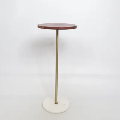 Side table (Brown, Gold, White)