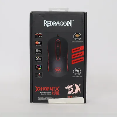 Computermuis (Zwart, Rood) van Redragon