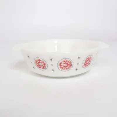 Cocotte (Hvid, Rød) fra Pyrex