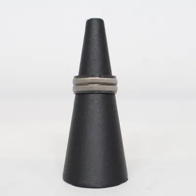 Ring (Silverfärgad, Svart) Rostfritt stål