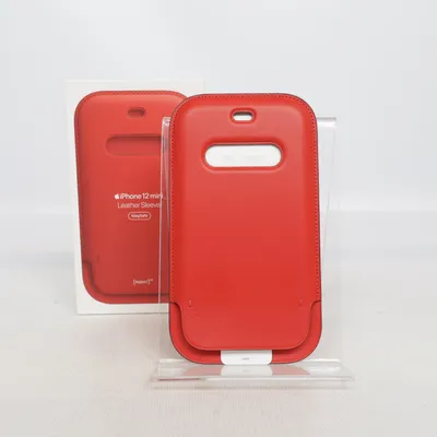 Mobilskal (iPhone 12 mini Leather Sleeve Scarlet) från Apple