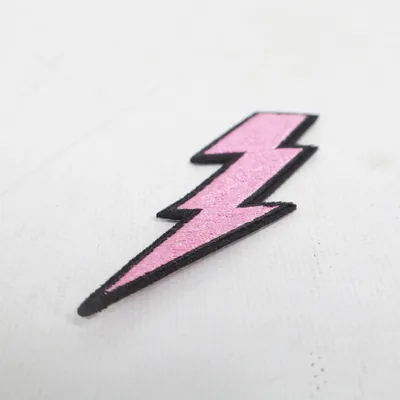 Strijk embleem (Roze, Zwart)