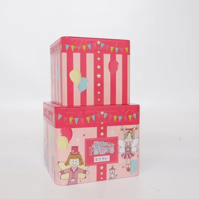 Box (PRINSESSA FE PLÅTBURK CAFÉ CANDY GLITTER KALAS Barbie cerise) from Glitter