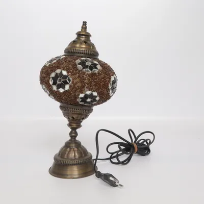 Skrivbordslampa (Brun, Svart, Silverfärgad)