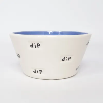 Schaal (Wit, Blauw) van Dip