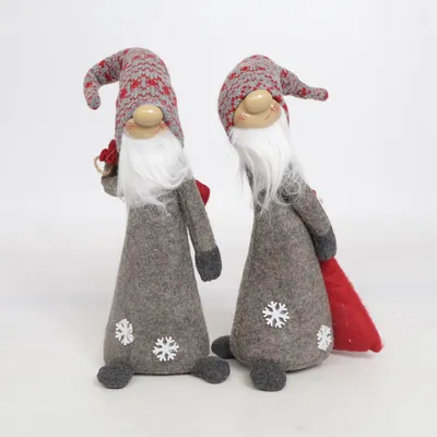 Décoration de Noël (Gris, Rouge, Blanc)