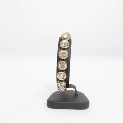 Bracelet (Gold, Pink) Unknown metal, Glass