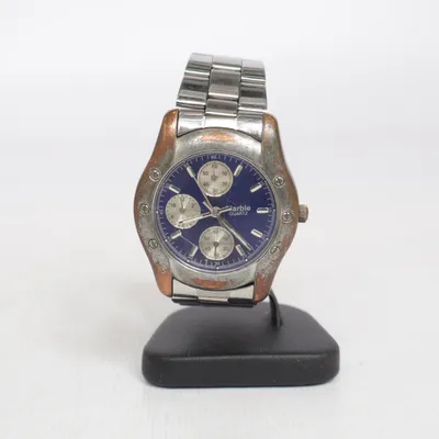 Armbåndsur (Blå, Sølv) fra Marble